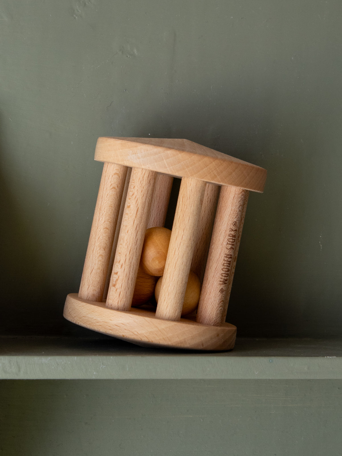 Rangle med kuler natur - Wooden Story