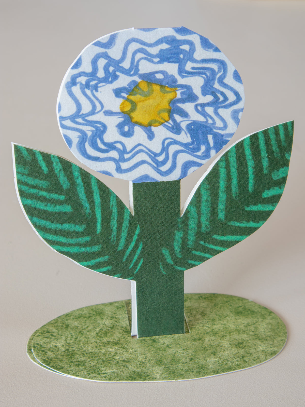 Blå blomst ståkort - Hadley