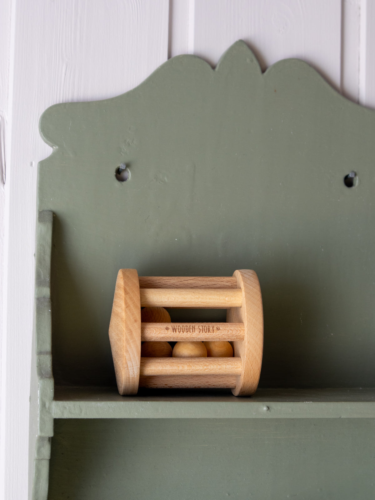 Rangle med kuler natur - Wooden Story