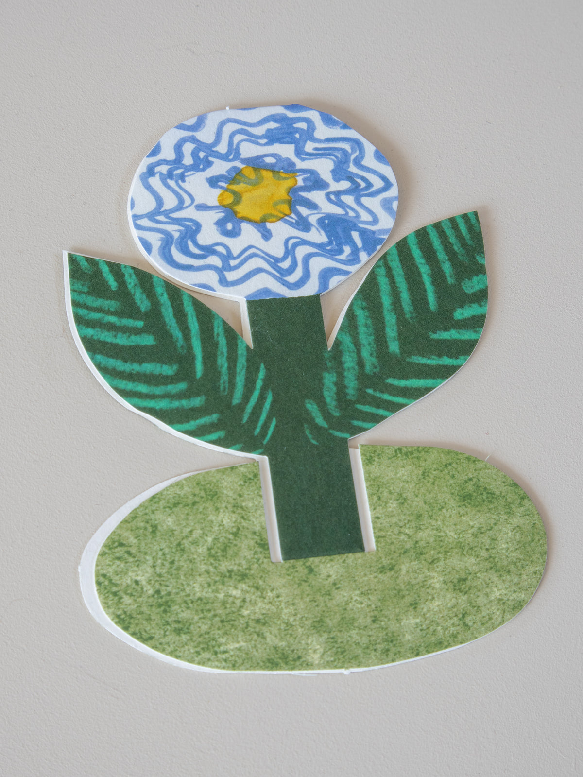 Blå blomst ståkort - Hadley